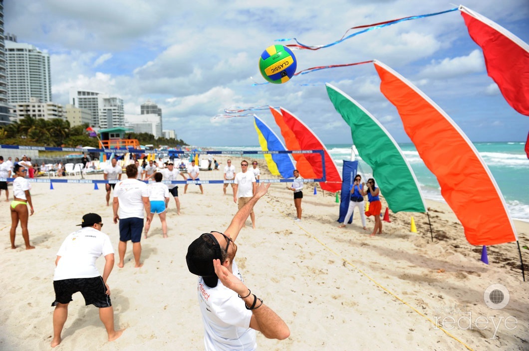 7-Spike Mendelson playing volleyball