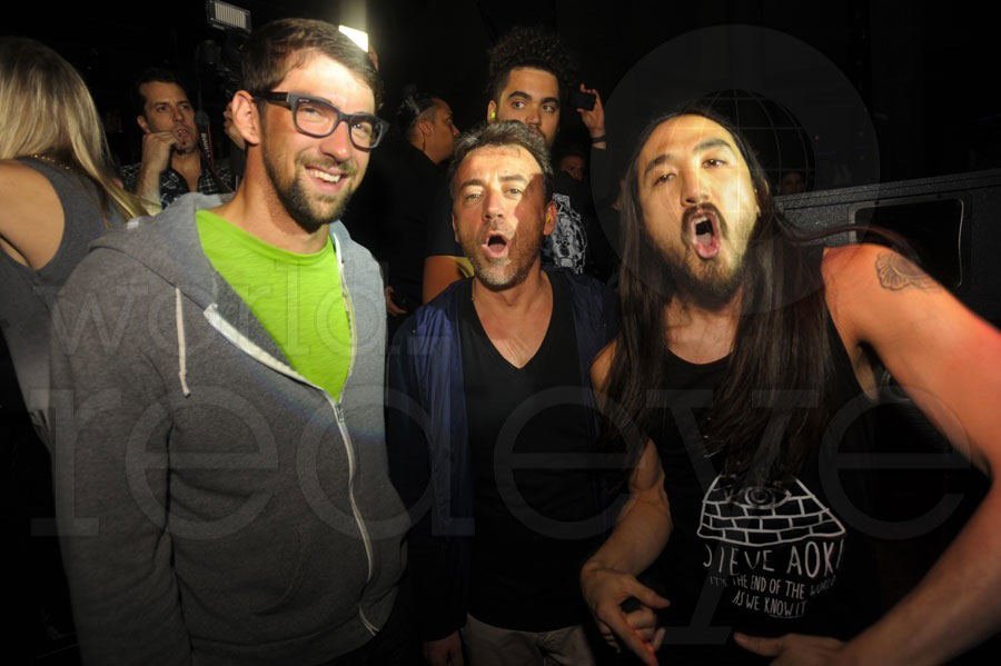 Michael Phelps & Steve Aoki at STORY