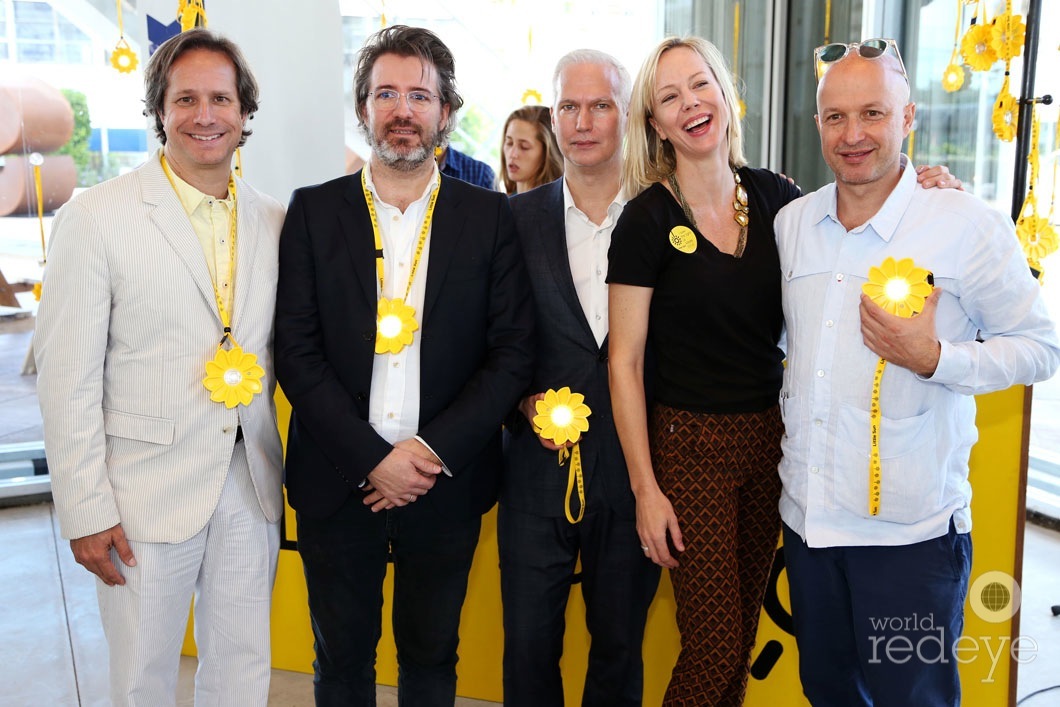 Paul Lehr, Olafur Eliasson, Klaus Biesenbach, Amanda Keeley, & Sam Keller