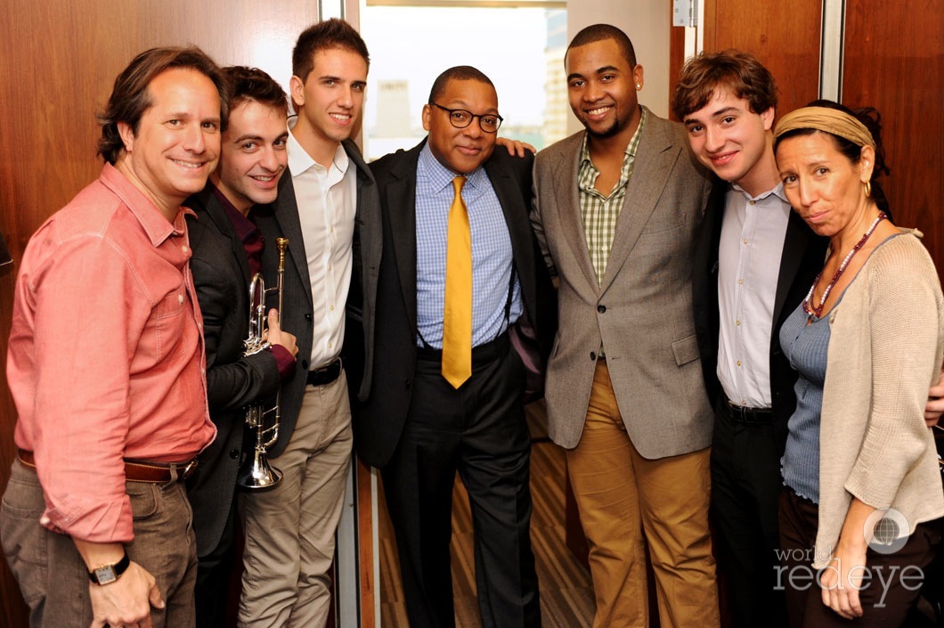 Paul-Lehr,-Benny-Benack-III,-Evan-Sherman,-Wynton-Marsalis,-Russell-Hall,-Luke-Celnza,-&-Mrs-Lehr