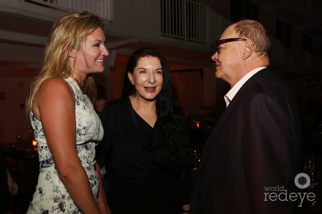 Sarah Arison, Marina Abramovic, & Nicholas Logsdail