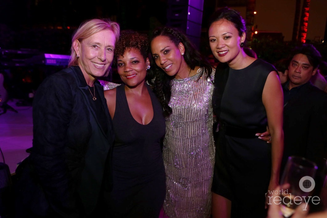 Martina Navratilova, Amaris Jones, Barbara Becker, & Criselda Breene