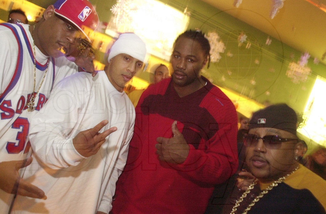 KEITH PERRIN (FUBU), HYPE WILLIAMS, LENNOX LEWIS, & DAMON (OWNER OF FUBU)