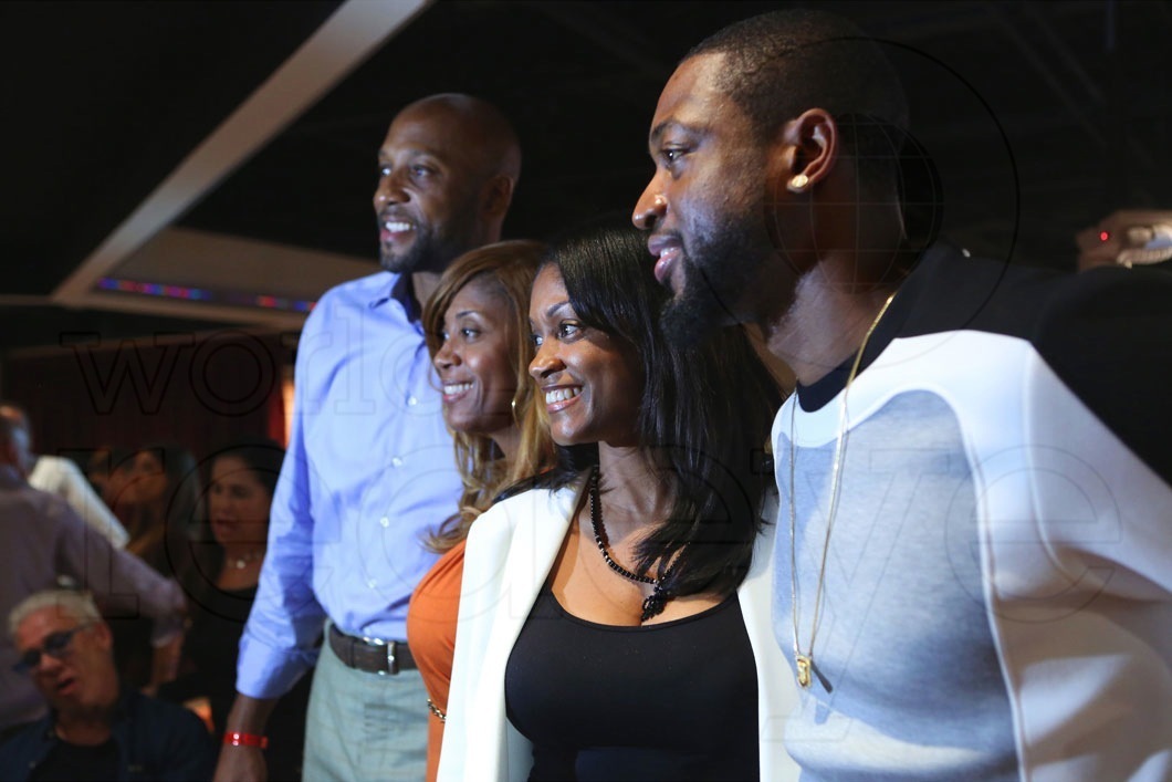 Alonso Mourning, Beatrice Louissaint, Marie Louissaint, & Dwyane Wade