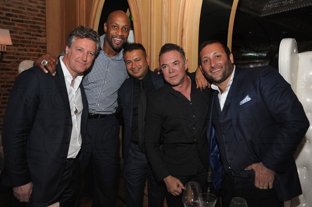 51-Yves Launay, Alonzo Mourning, Kamal Hotchandani, Shareef Malnik, & Friend