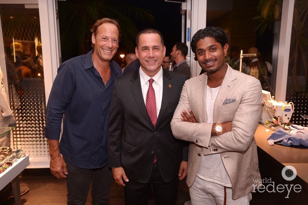 Michael Comras, Mayor Philip Levine, & Nish de Gruiter