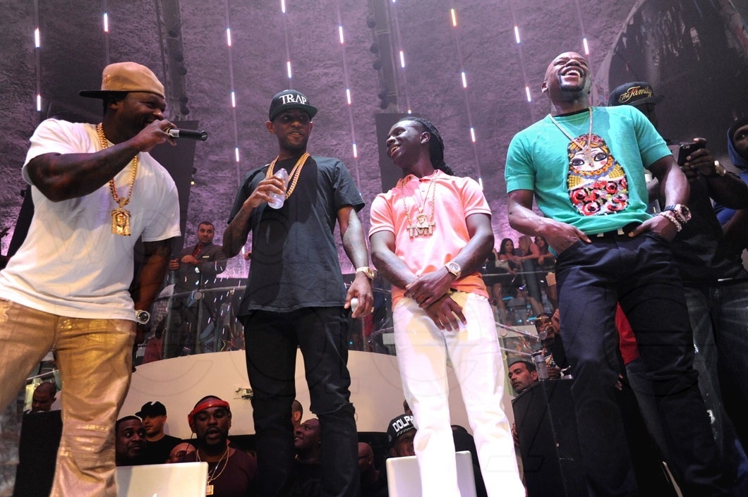 u-50 Cent, Fabolous, Lil James, & Floyd Mayweather LIVE