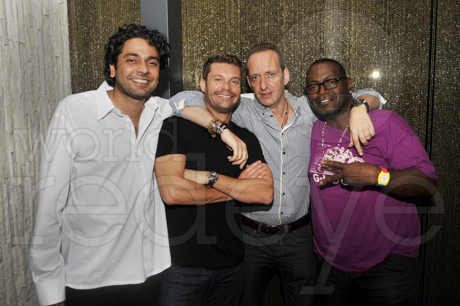 9882072-Navin, Ryan Seacrest, Nicola Siervo, & Randy Jackson