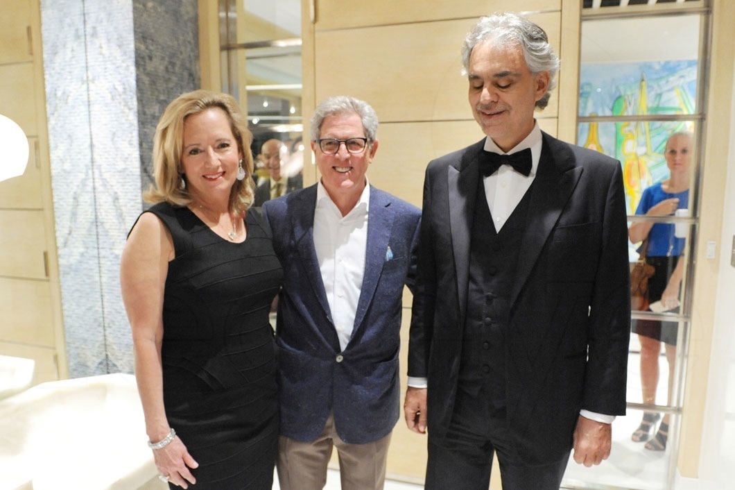 Jaenie Schottenstein, Jay Schottenstein, & Andrea Bocelli