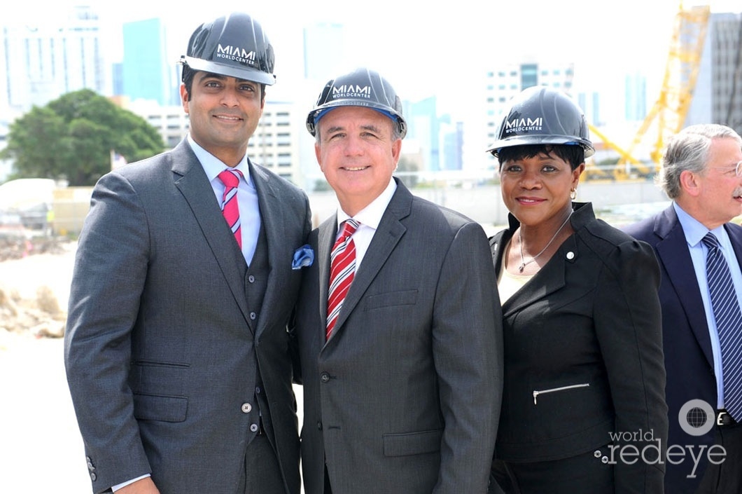 Nitin Motwani, Mayor Carlos Gimenez, & Audrey Edmonson