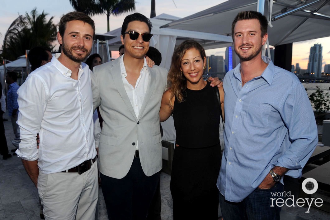 8-Michael Towle, Chris Courbier, Caroline Lamarre & Chris Burton at MCB Upper Room summer dinner party_new