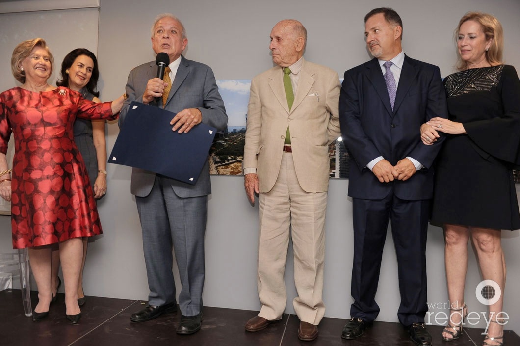 Alcia Cervera, Veronica Cervera Goeseke, Tomas Pedro Regalado speaking, Javier Cervera, Javier Cervera, & Alicia Cervera Lamadrid