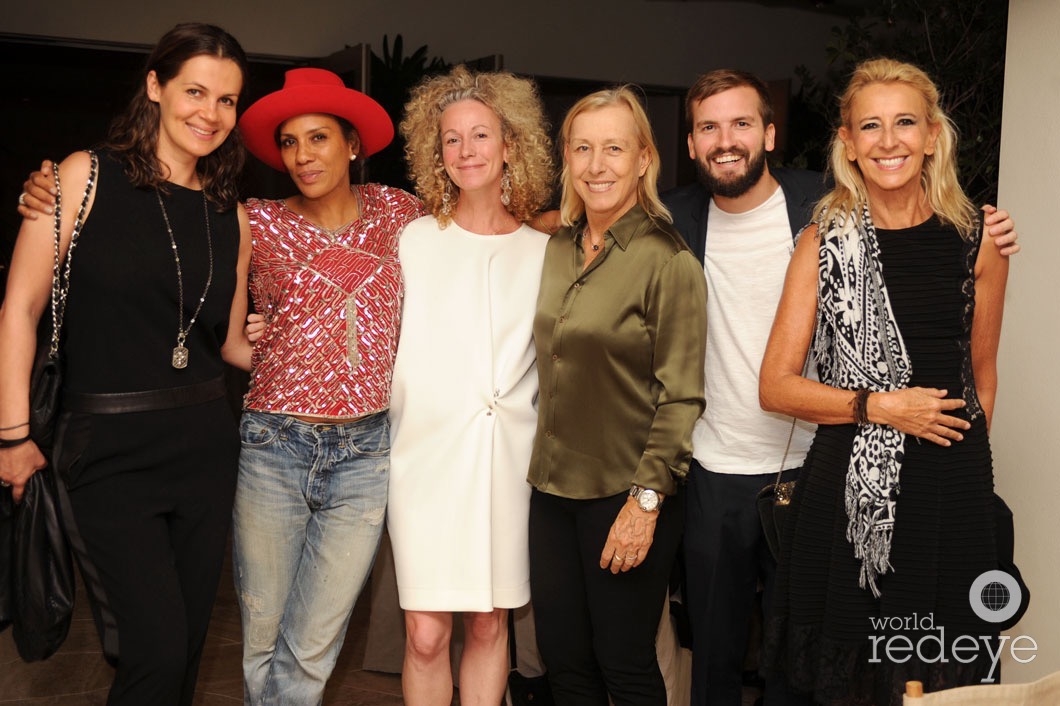 Julia Lemigova, Barbara Becker, Heather Kleisner, Martina Navratilova, Juan Lopez Salaberry, & Caroline St George