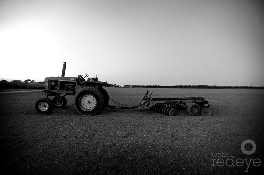 the tractor